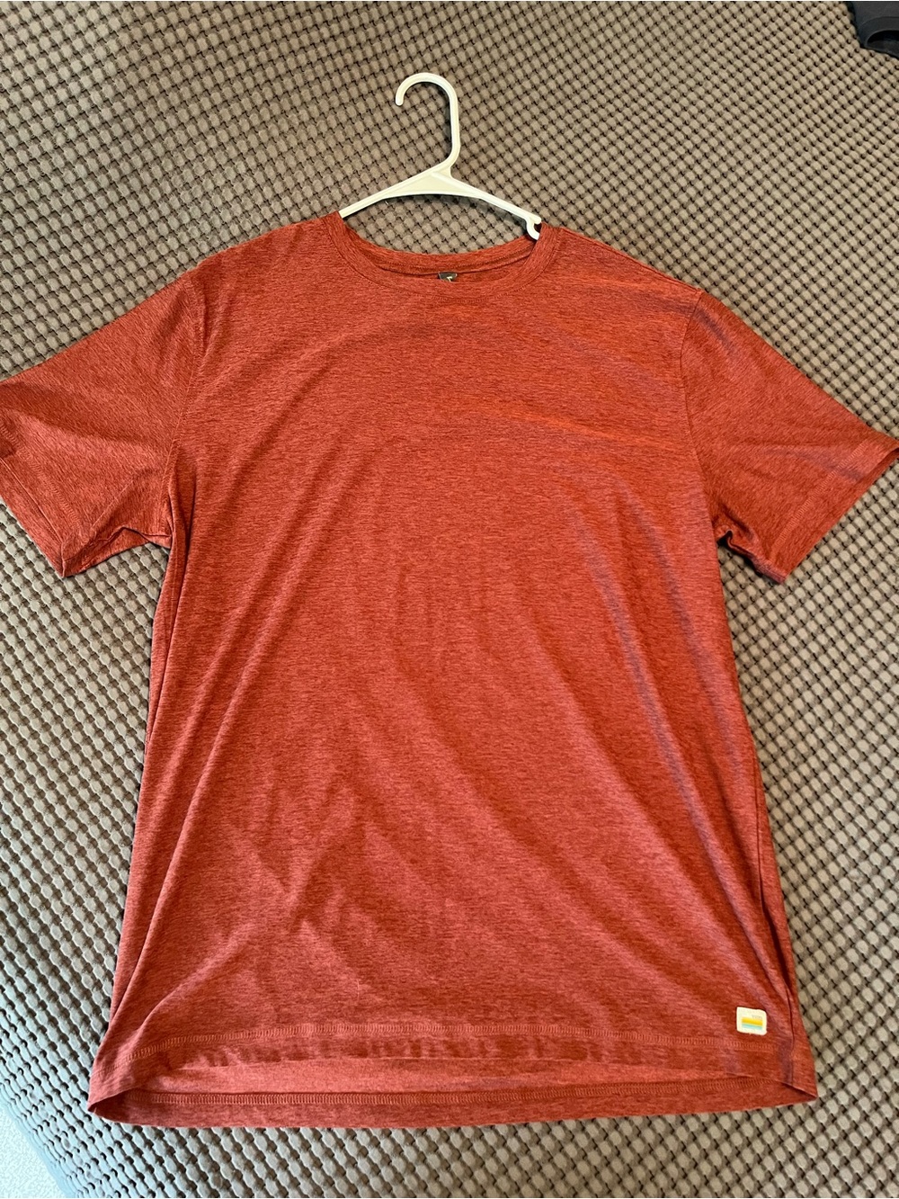 Vuori Heathered Rust Short Sleeve Crew T-Shirt